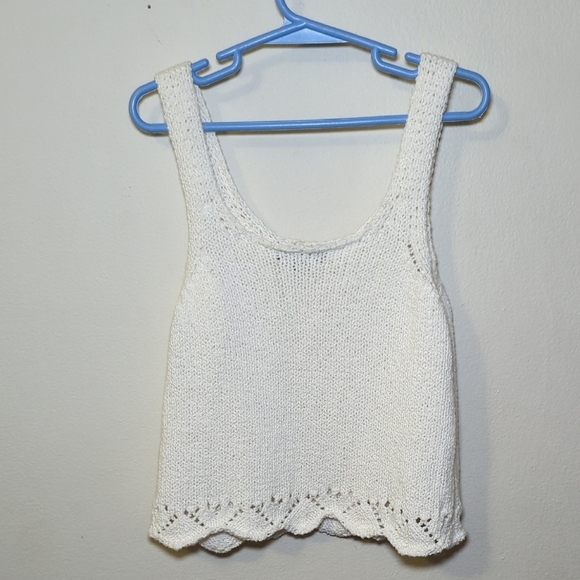Art Class White Crochet Tank Top Girls Size S 6/7 - Picture 5 of 5